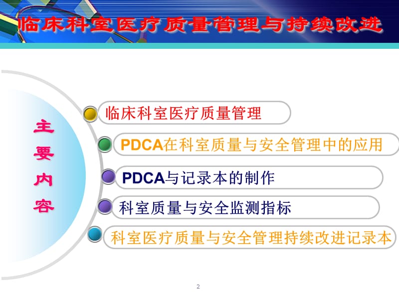 临床科室医疗质量管理与持续改进ppt课件_第2页