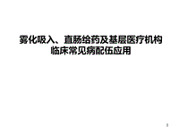 霧化吸入直腸給藥及基層醫(yī)療機(jī)構(gòu)臨床常見病配伍應(yīng)用 ppt課件