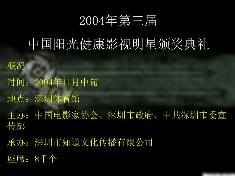 2004年第三届中国阳光健康影视明星颁奖典礼商业赞助企划方案PPT演示_第3页