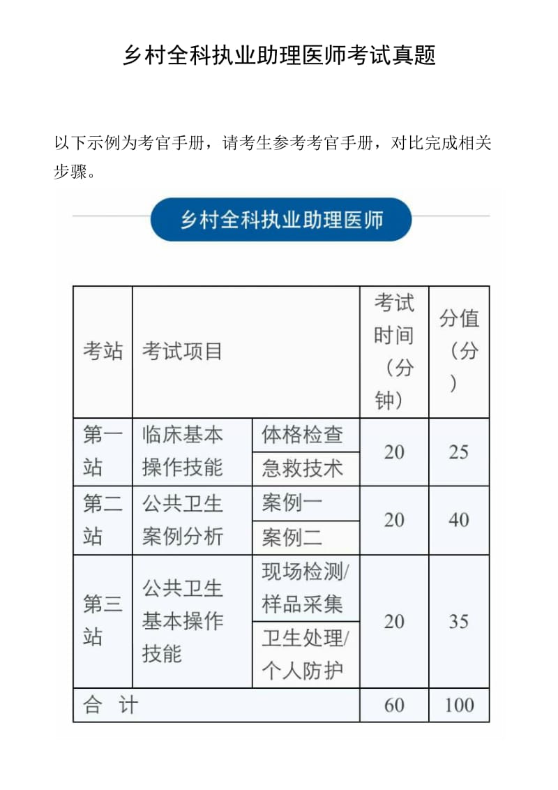 乡村全科执业助理医师真题-(1)_第1页