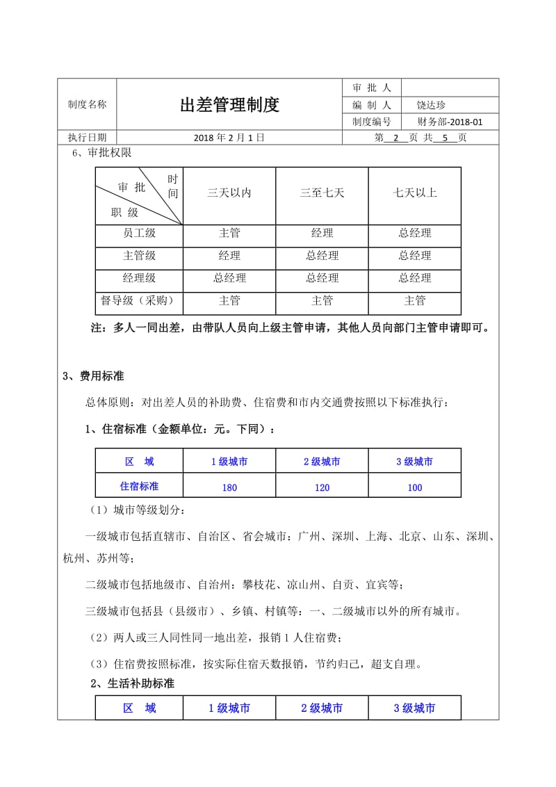 出差管理制度和流程[2018]WORD版_第2页