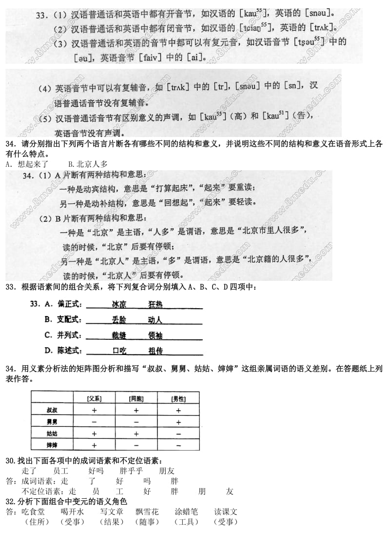 语言学概论 简答题分析题 笔记小抄_第2页