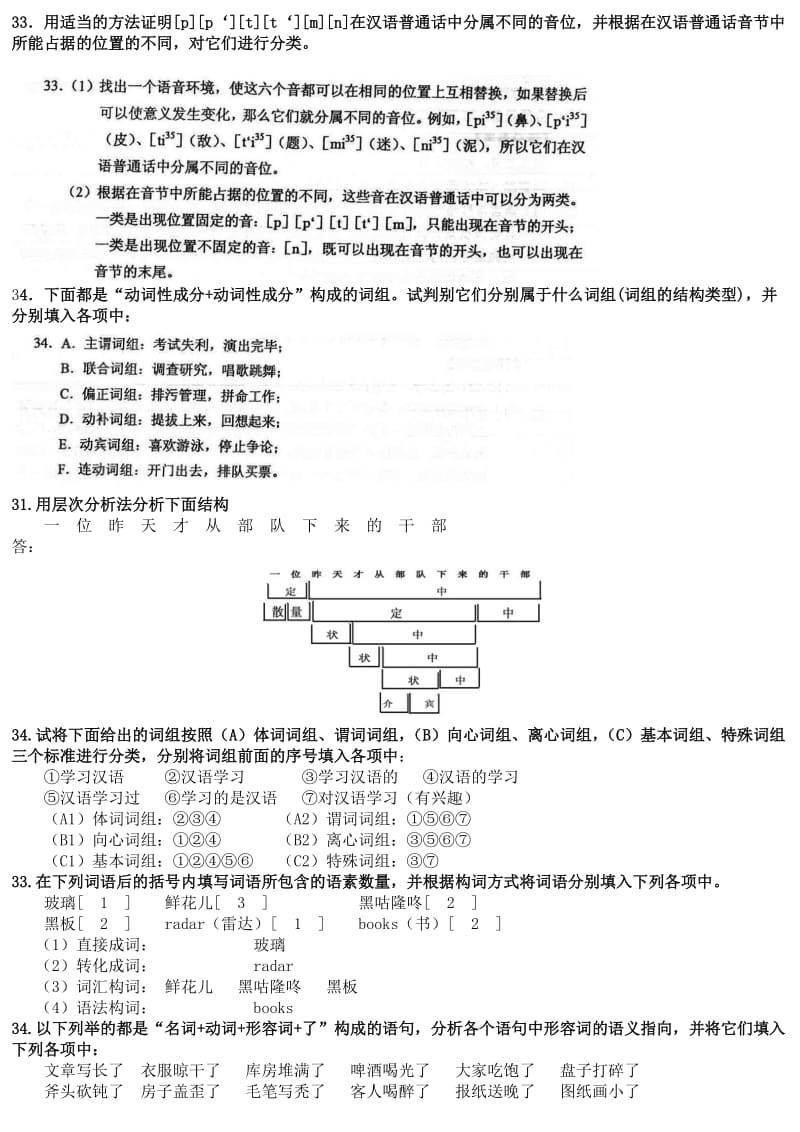 语言学概论 简答题分析题 笔记小抄_第3页