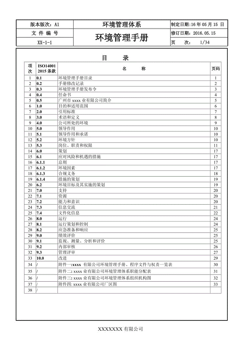 環(huán)境管理手冊（2015版）