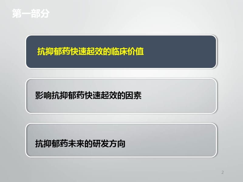 抗抑郁药快速起效的作用探讨PPT演示课件_第2页
