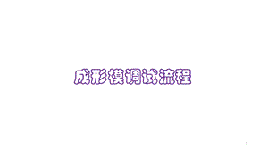 成形模調(diào)試流程ppt課件