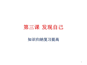 部編版七年級(jí)道德與法制上冊(cè)第三課發(fā)現(xiàn)自己復(fù)習(xí)ppt課件