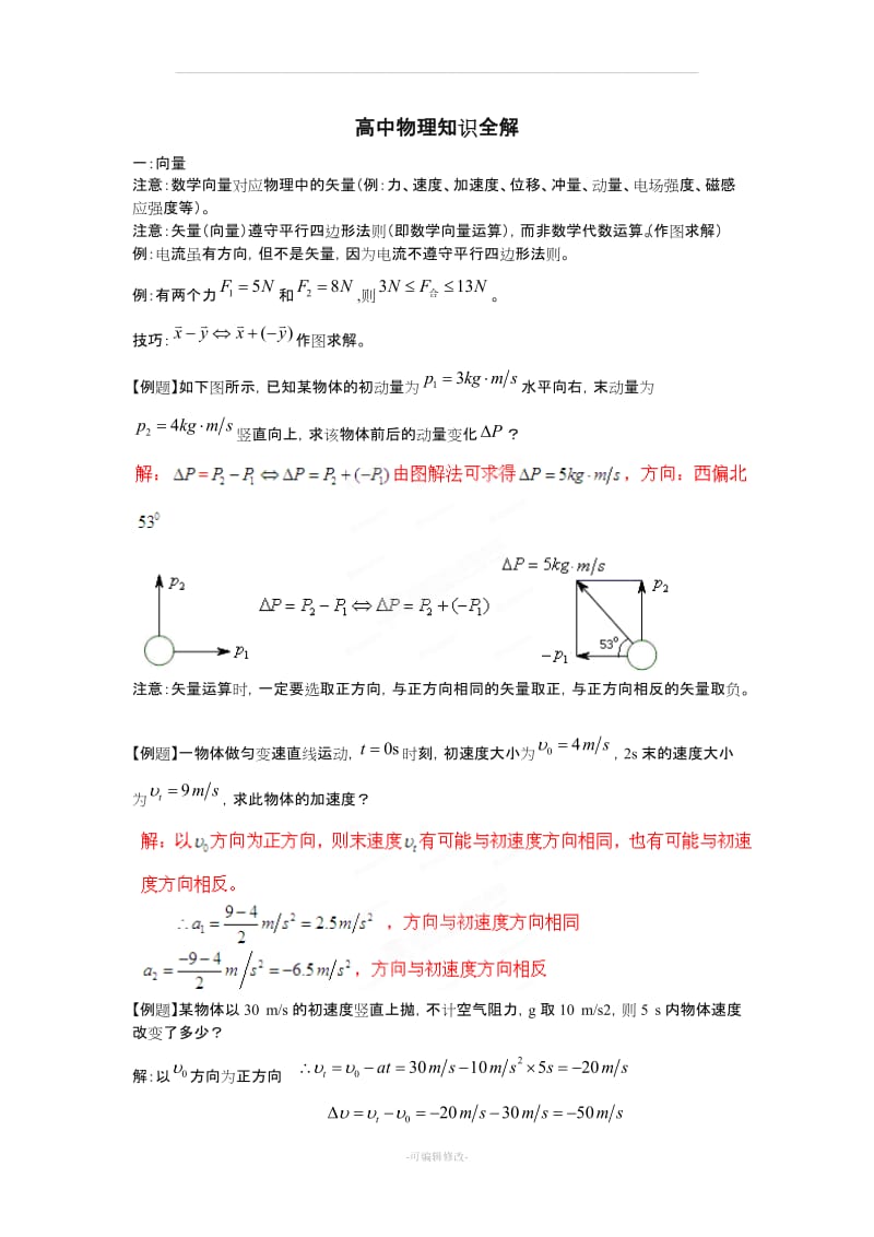 高中物理知识全解精品.doc_第1页
