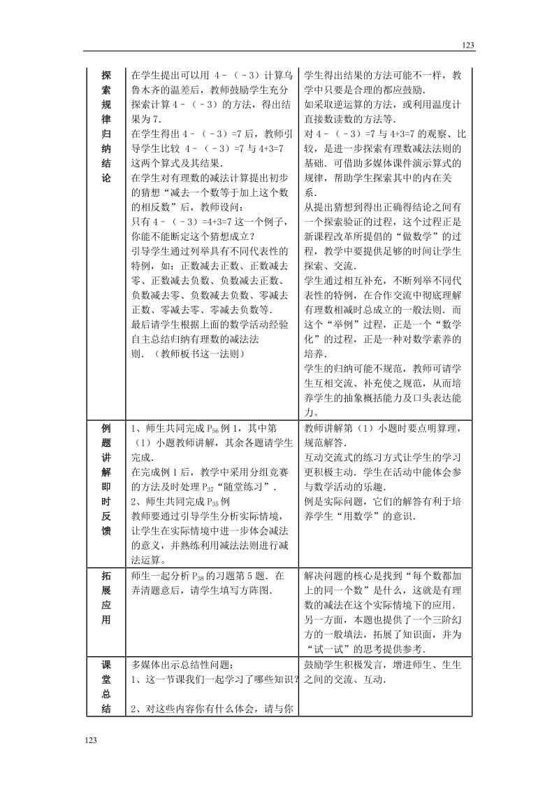 最新2.7 有理数的减法教案课时练_第2页