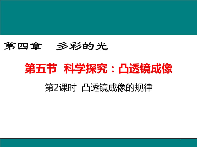 科学探究凸透镜成像第二课时ppt课件_第1页