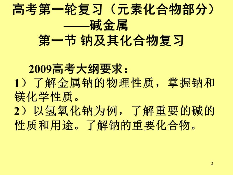 钠及其化合物复习ppt课件_第2页