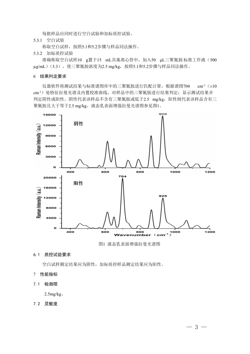 KJ 201908 液体乳中三聚氰胺的快速检测 拉曼光谱法_第3页