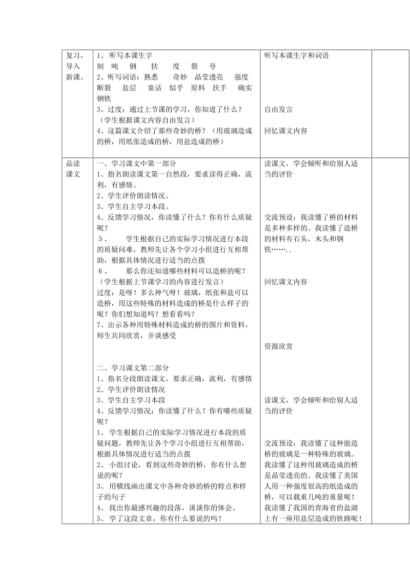 小学语文18 奇妙的桥 教案_第3页