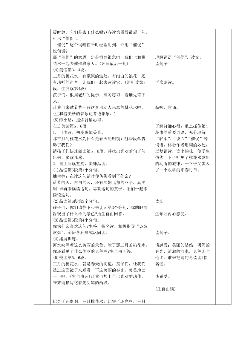 小学语文3三月桃花水教案_第3页