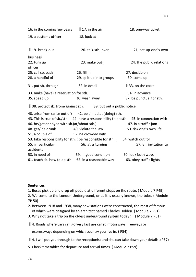 高中英语Module 7《Unit 4 Public transport》同步 牛津译林版选修7_第3页