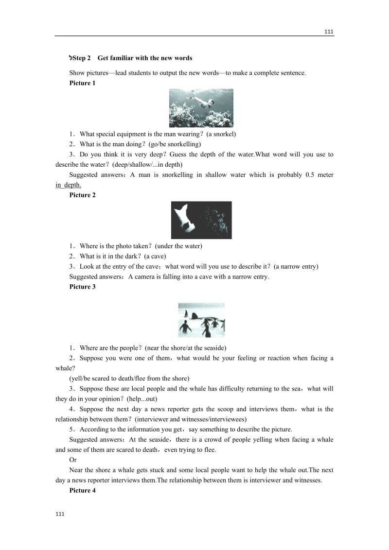 高中英语Unit3《Under the sea》Period 1 Vocabulary and Warming Up 优秀教案（人教版选修7）_第3页