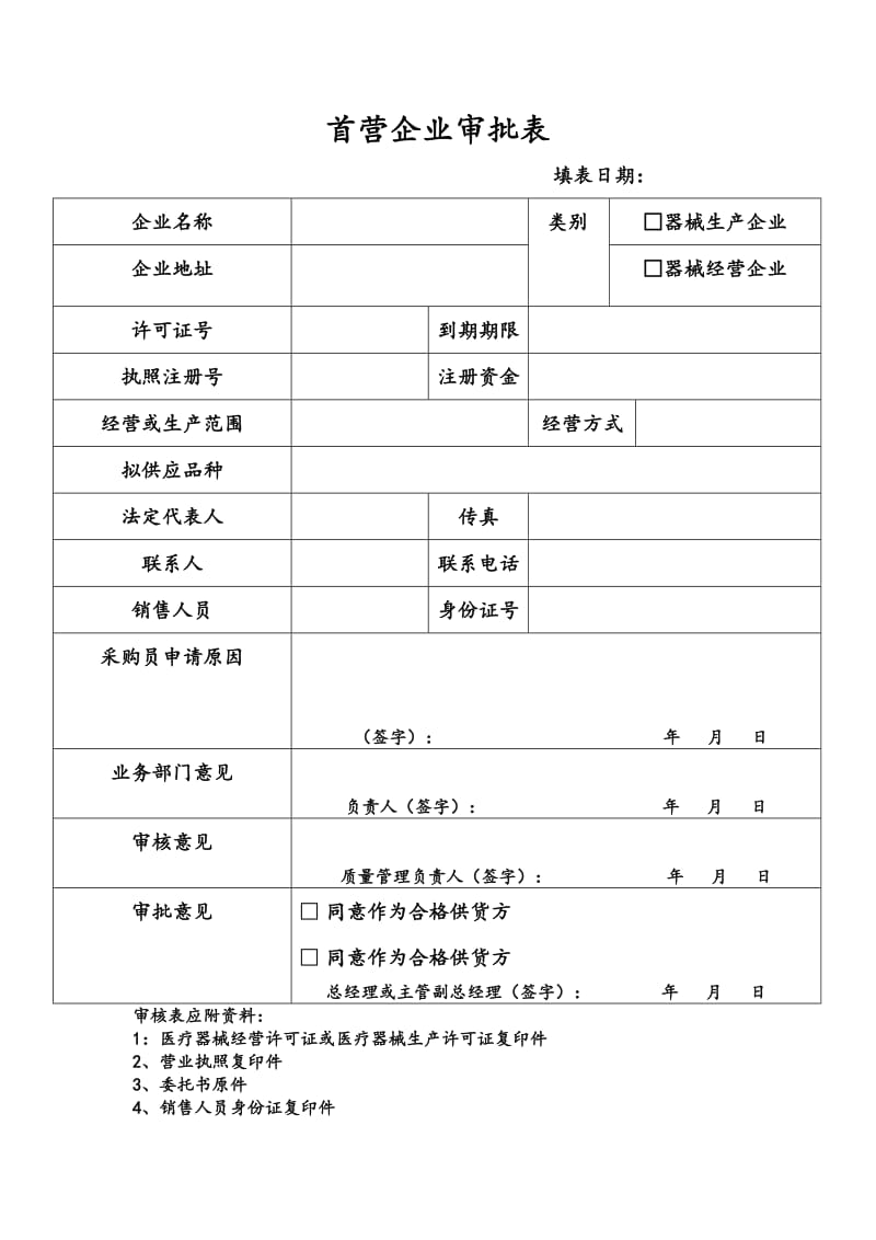 《医疗器械经营企业管理记录表格》完整精校版（2018年验收）_第1页