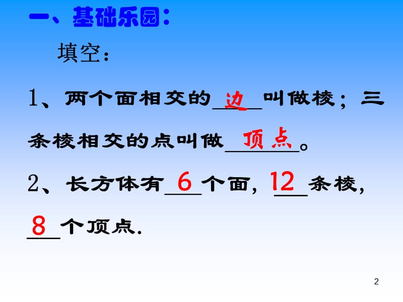 新人教版五年级数学下册正方体的认识ppt课件_第2页