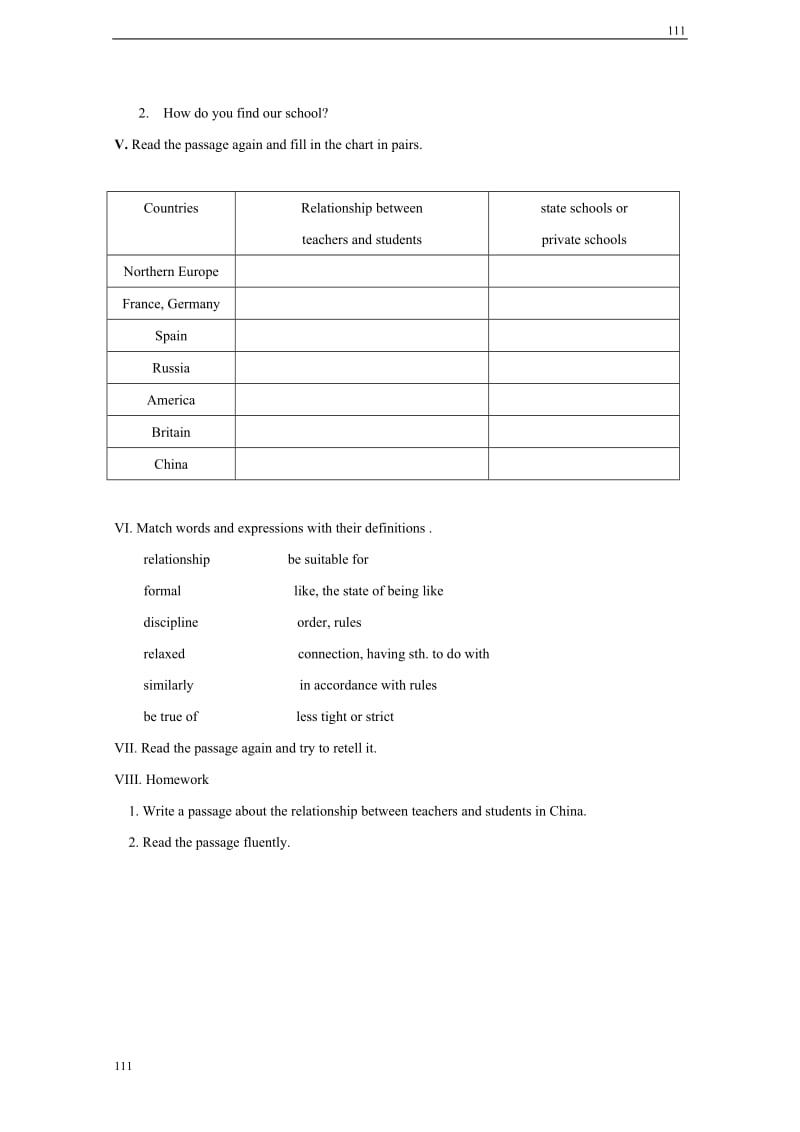 Module 2《My New Teachers》introduction,reading and vocab教案7（外研版必修1）_第2页