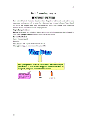 Unit 3《Amazing People》Grammar and Usage教案5（譯林版必修2）