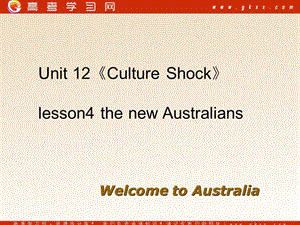 Unit 12《Culture Shock》Lesson4 the new Australians课件3（20张PPT）（北师大版必修4）