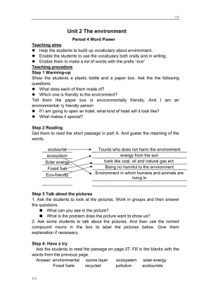 Unit 2《The Environment》Word power教案4（譯林版必修5）