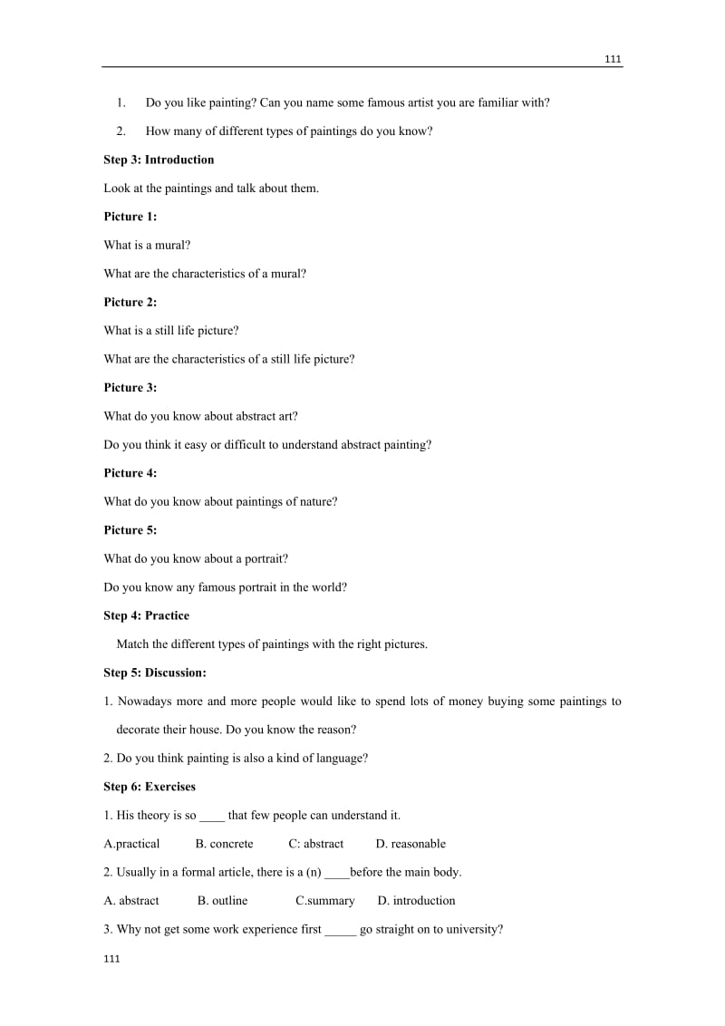 Unit 3《The world of colours and light》-Welcome to the unit教案1（牛津译林版选修8）_第2页