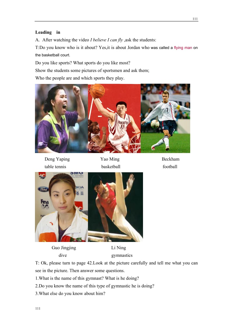 Module 5《The Great Sports Personality》Reading教案7（外研版必修5）_第2页