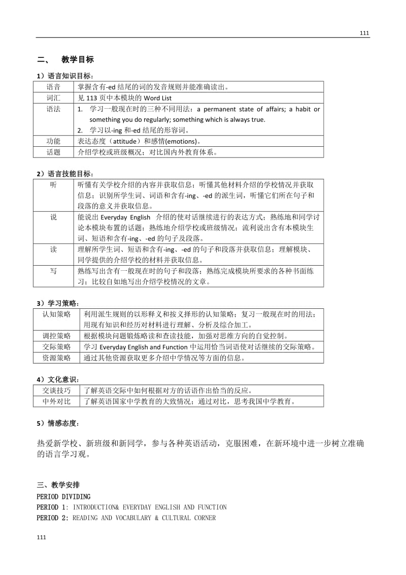 Module 1《My First Day at Senior High》cultural corner and task教案3（外研版必修1）_第2页