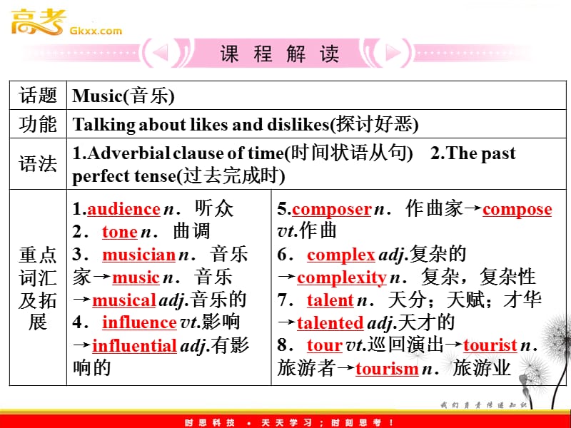 2012高考英语外研版必修2Module3《Music》知识与要点_第2页