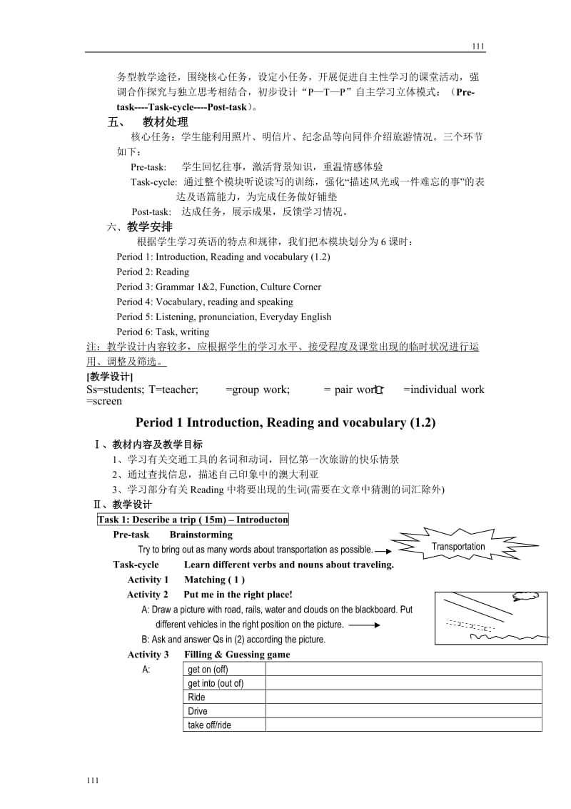 Module 3《My First Ride on a Train》cultural corner and task教案3（外研版必修1）_第2页