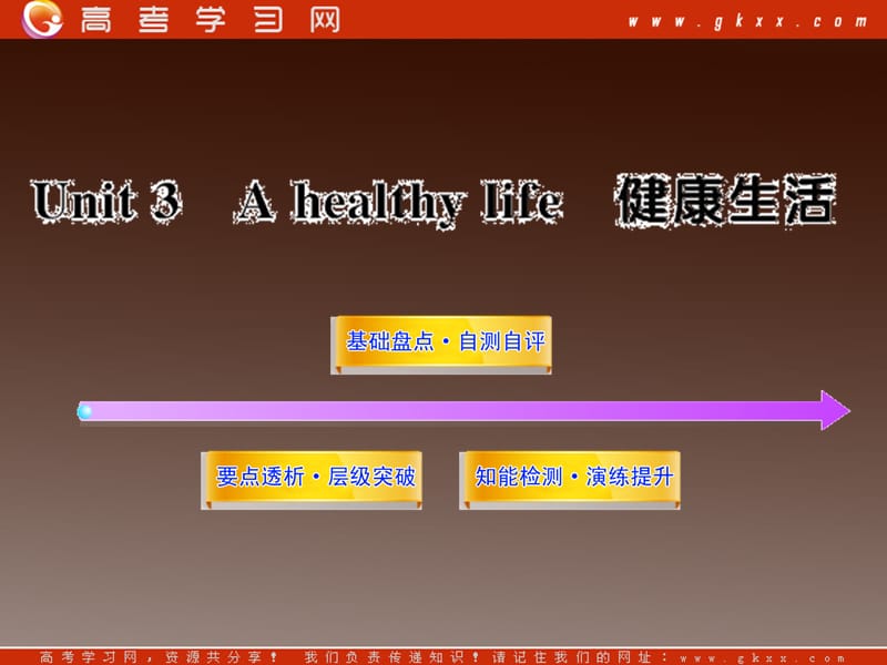 2013届高中英语全程复习方略配套课件 选修6 Unit3《A healthy life》_第1页