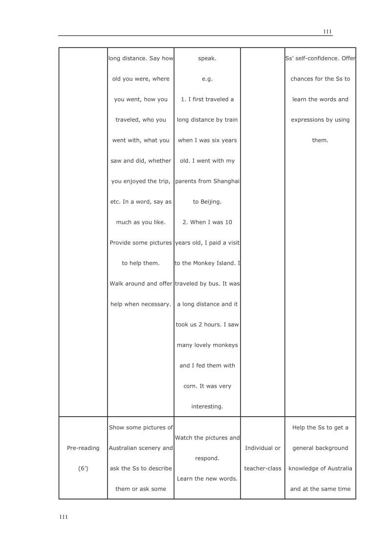 Module 3《My First Ride on a Train》Listening,Spenking and Writin教案5（外研版必修1）_第3页