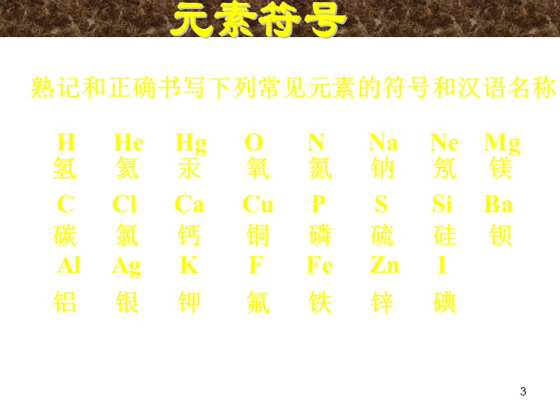 浙教版科学八下表示元素的符号ppt课件_第3页