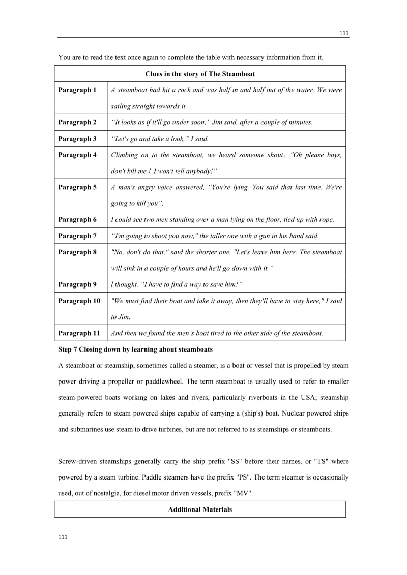 module 3《adventure in literature and the cinema》-reading教案1（外研版必修5）_第3页