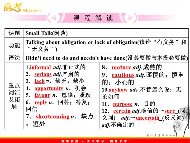 2012高考英语外研版选修6Module1《Small Talk》知识与要点_第2页