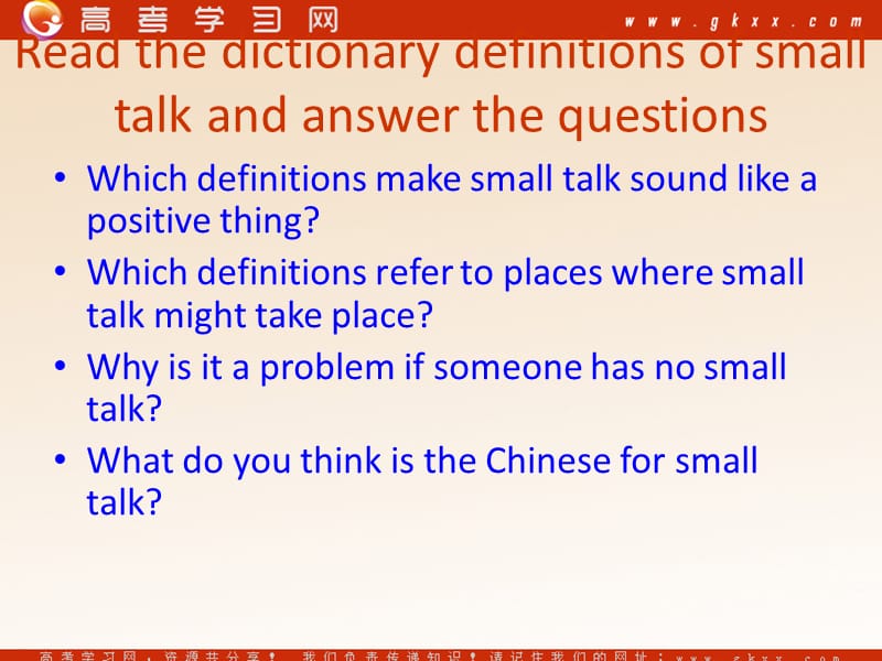 Module 1《Small Talk》Introduction and Reading课件7（42张PPT）（外研版选修6）_第3页