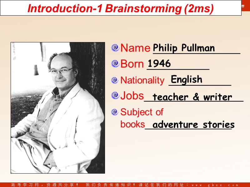 Module 2《Fantasy Literature—Philip Pullman》cultural corner and task课件3（14张PPT）（外研版选修6）_第1页