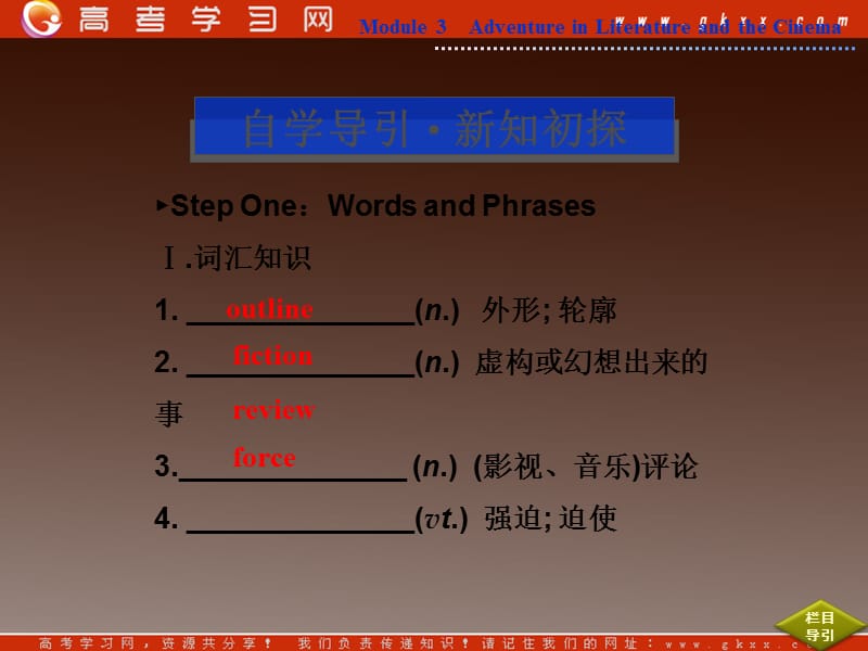 2013优化方案外研版英语必修5 Module 3《Adventure in Literature and the Cinema》 Section Ⅲ_第2页