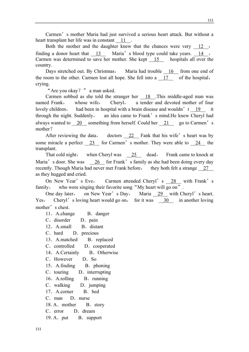 高三四川英语外研版一轮复习课时作业（9）必修2 Module 3《Music》_第2页