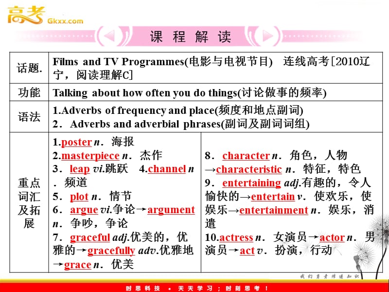 2012高考英语外研版必修2Module6《Films and TV Programmes》知识与要点_第2页