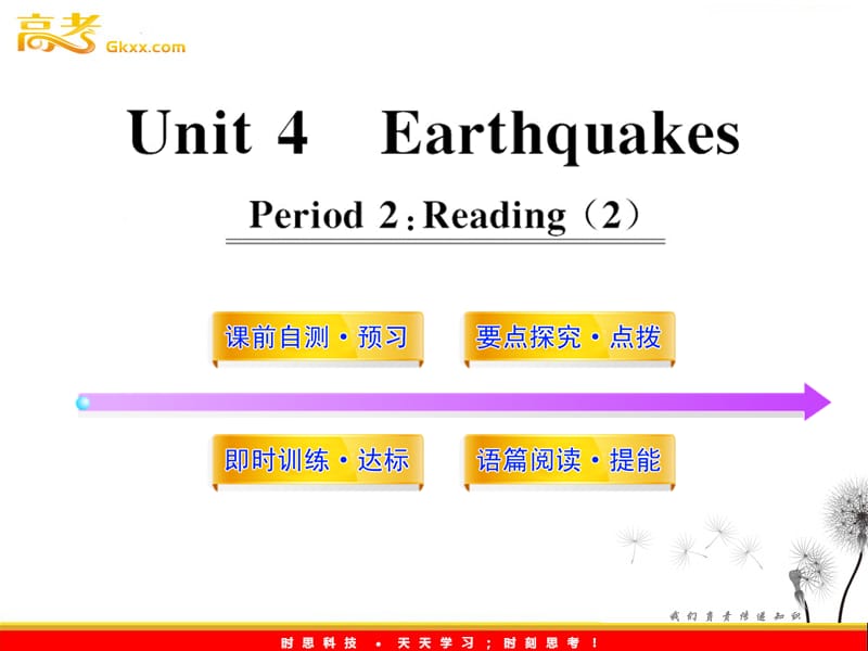 高中英语课时讲练通配套课件：Unit4《Earthquakes》Period 2（新人教版必修1）_第1页