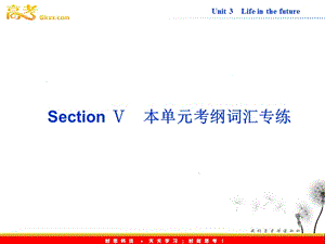 高中英語(yǔ)人教版必修5課件【福建專(zhuān)用】Unit 3《Life in the future》Section Ⅴ