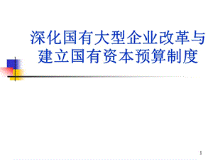 國有大型企業(yè)改革進(jìn)修班ppt課件