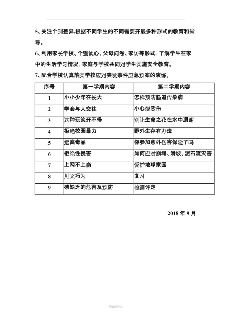 小学六年级地方课程教学计划(安全教育、环境教育、传统文化).doc_第3页