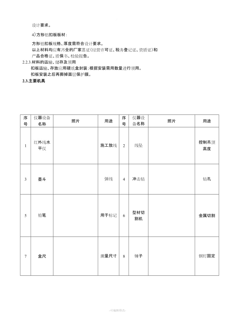 铝扣板吊顶施工工艺标准.doc_第2页