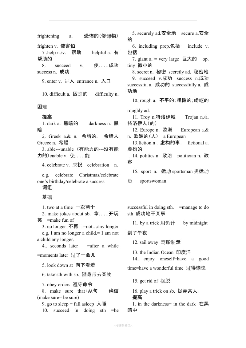 上海牛津英语9AUnit1知识点和语法点(配练习).doc_第2页