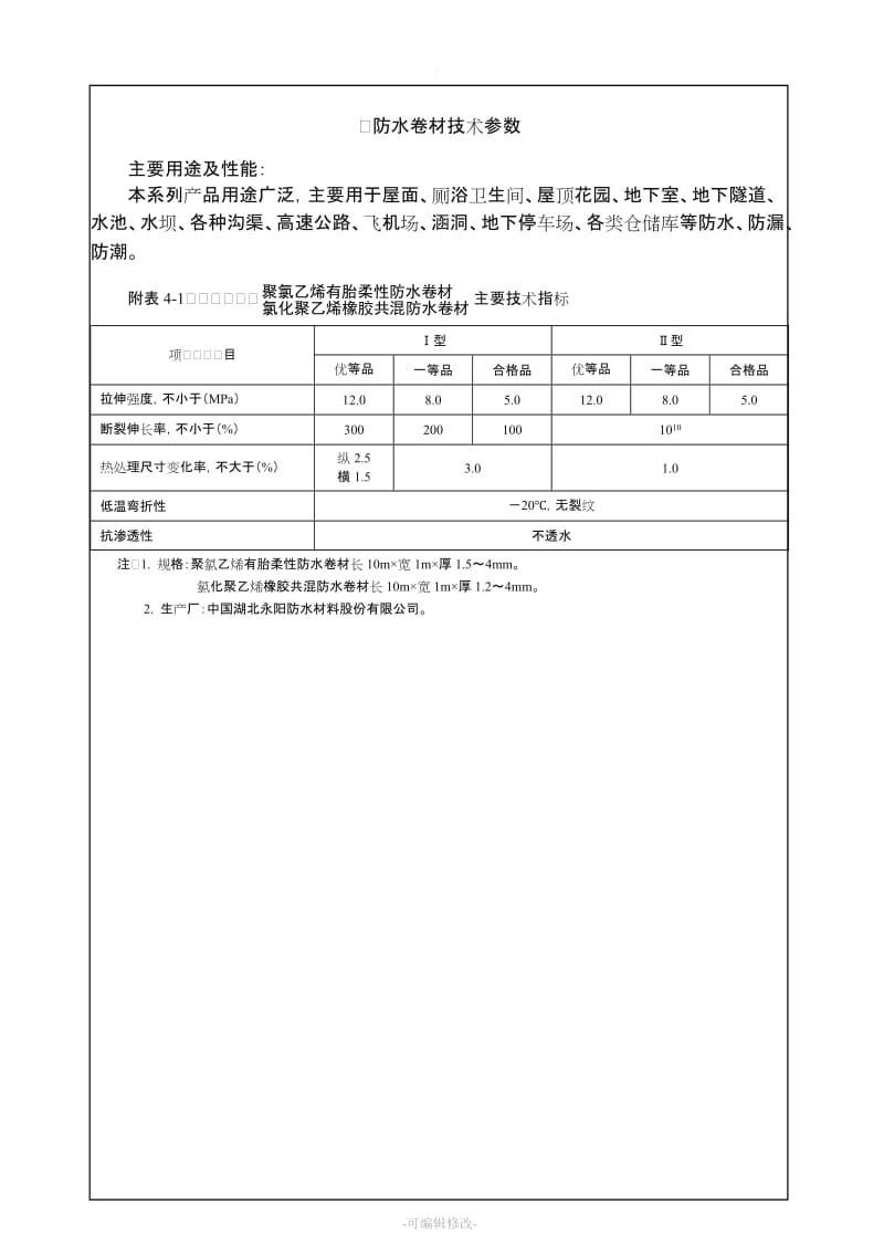 防水卷材技术参数.doc_第1页