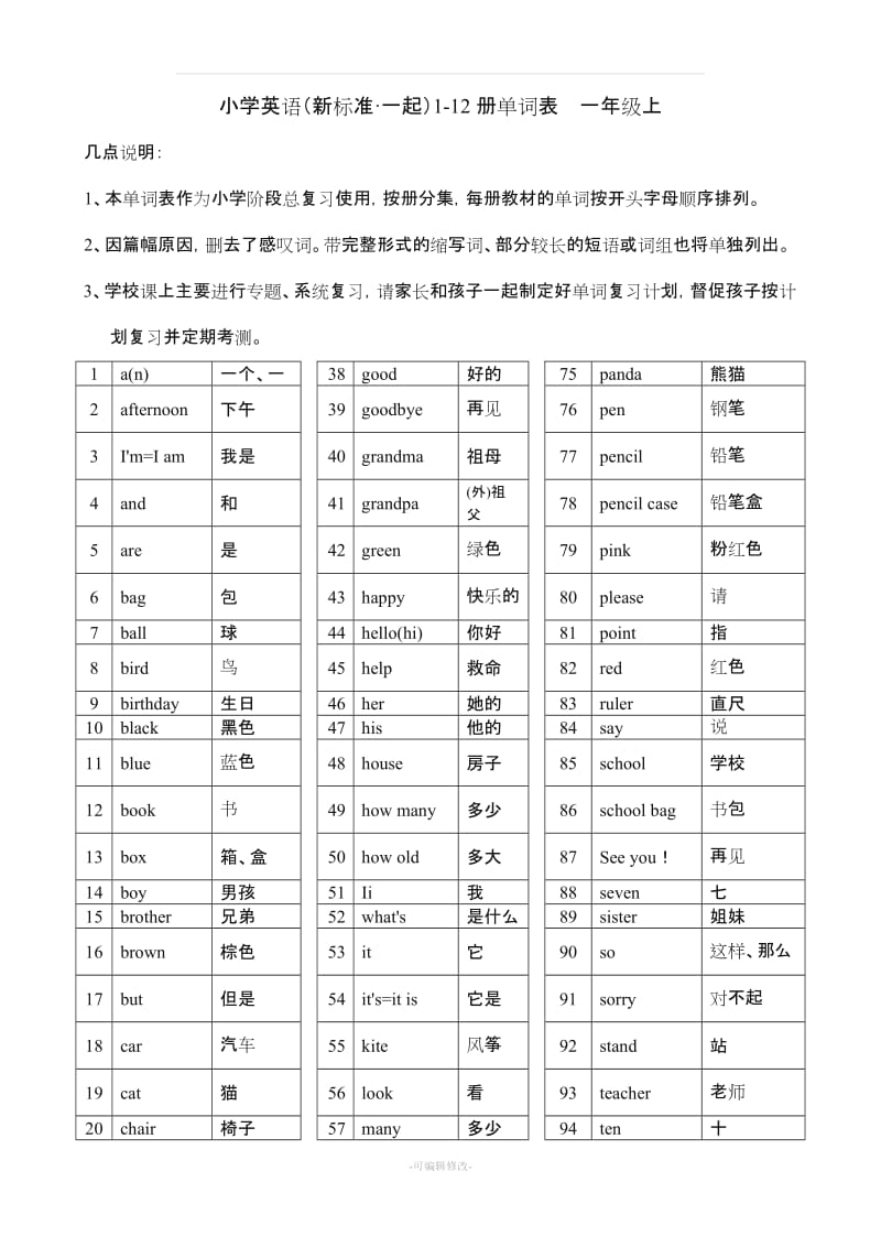 小学新标准英语单词表.doc_第1页