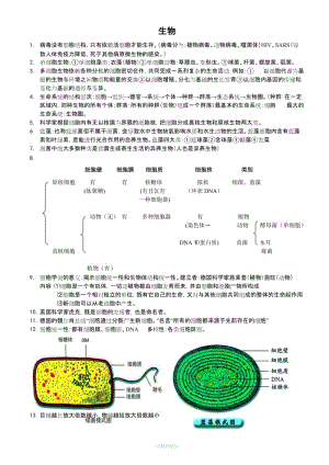 人教版高一必修一生物知識點(diǎn)整合.doc